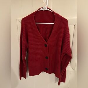 Women's medium madewell Red Button-Up Sweater